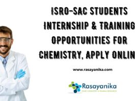 Govt Chemistry Internships Latest in SAC-ISRO