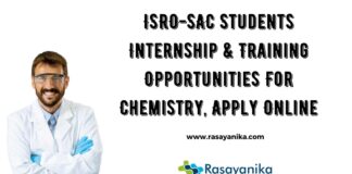 Govt Chemistry Internships Latest in SAC-ISRO