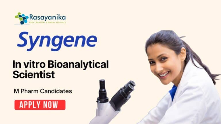 Latest Pharma Jobs at Syngene. Apply Now