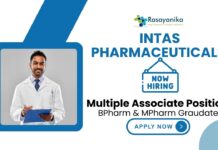 Intas Pharmaceuticals Jobs | MPharm Graduates Apply Now for Multiple Associate Positions
