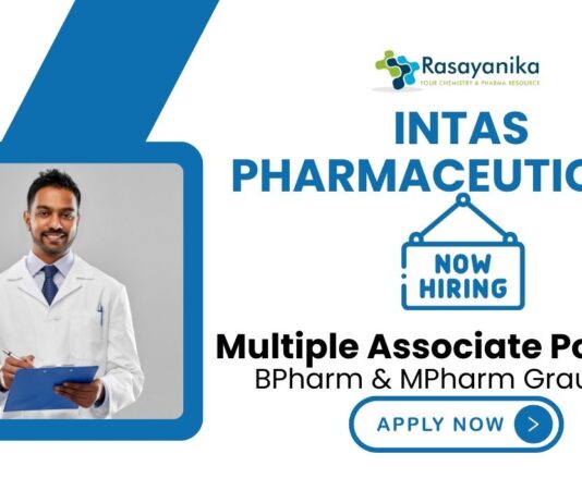 Intas Pharmaceuticals Jobs | MPharm Graduates Apply Now for Multiple Associate Positions