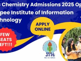 MSc Chemistry Admissions 2025 JIIT