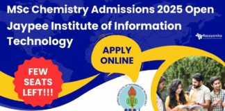 MSc Chemistry Admissions 2025 JIIT