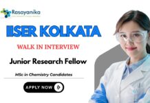 JRF Vacancies For Chemistry