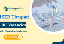JRF Vacancies at IISER Tirupati | MSc Chemistry Candidates Apply Now