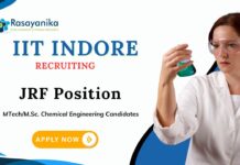 JRF Vacancies at IIT Indore | MSc/ M Tech Chemical Engineering Candidates Apply Now