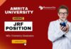 JRF Vacancy at Amrita Vishwa Vidyapeetham MSc Chemistry Graduates Apply Online