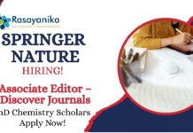 Job Opportunities for PhD Chemistry Scholars | Apply Now For Associate Editor – Discover Journals Role