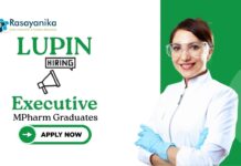 Jobs at Lupin | MPharm Graduates Apply Now For The Executive Role