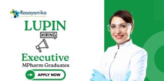 Jobs at Lupin | MPharm Graduates Apply Now For The Executive Role