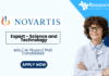Pharma Job Vacancies For MPharma at Novartis