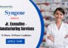 Junior Executive Jobs at Syngene | M Pharm Candidates Apply Now