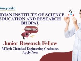 Junior Research Fellow Jobs at IISER Bhopal | MTech Chemical Engineering Graduates Apply Now