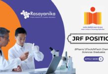 Junior Research Fellow Position at IIT Hyderabad BPharm Graduates Apply Now