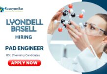 Latest Chemistry Jobs at Lyondell Basell | Apply Now for PAD Engineer Position