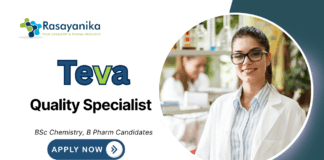 Latest Pharma Graduate Jobs at Teva | Apply Now for Quality Specialist Role