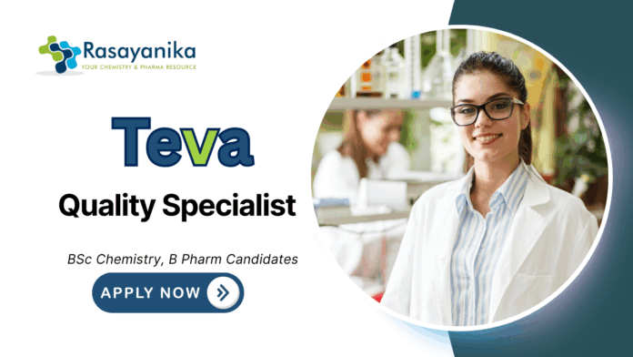 Latest Pharma Graduate Jobs at Teva | Apply Now for Quality Specialist Role