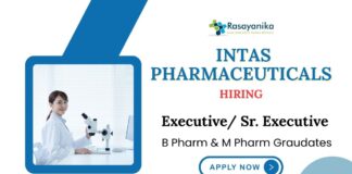 Latest M Pharm Jobs at Intas Pharmaceuticals | Attend the Walk-in Drive