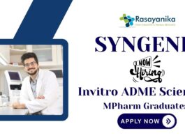 Latest MPharm Jobs at Syngene | Apply Now For The Invitro ADME Scientist Role