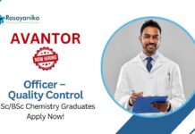 Latest MSc Chemistry Jobs at Avantor | Apply Now For The Officer – Quality Control Role