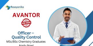 Latest MSc Chemistry Jobs at Avantor | Apply Now For The Officer – Quality Control Role