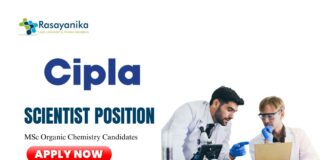 Latest MSc Chemistry Jobs at Cipla | Apply Now For The Scientist Role 