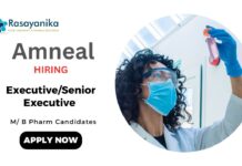 Latest Pharma Jobs at Amneal | Apply Now Senior Executive Position