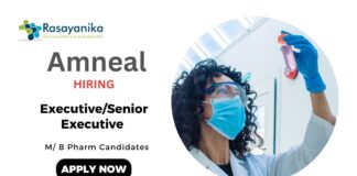 Latest Pharma Jobs at Amneal | Apply Now Senior Executive Position