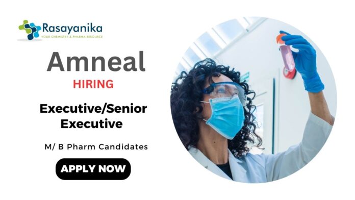 Latest Pharma Jobs at Amneal | Apply Now Senior Executive Position
