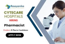 Freshers Pharmacist Jobs at Cytecare Hospitals | B Pharm Candidates Apply Now