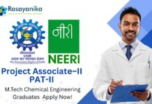 Latest Project Associate Jobs at CSIR-NEERI | M.Tech Chemical Engineering Candidates Apply Now
