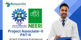 Latest Project Associate Jobs at CSIR-NEERI | M.Tech Chemical Engineering Candidates Apply Now