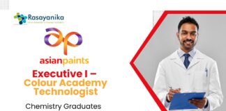 Latest jobs for Chemistry Graduates | Apply Now For The Executive I – Colour Academy Technologist Role
