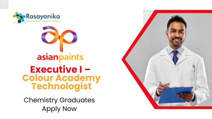 Latest jobs for Chemistry Graduates | Apply Now For The Executive I – Colour Academy Technologist Role