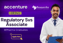 Life Science Jobs for Freshers at Accenture MPharm Graduates Apply Now for the Regulatory Services Associate Role