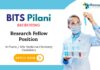 M Pharm Jobs at BITS Pilani | Apply Now for Research Fellow Position