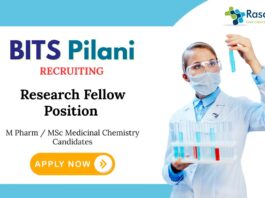 M Pharm Jobs at BITS Pilani | Apply Now for Research Fellow Position