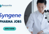 MSc Pharmaceutics Jobs at Syngene