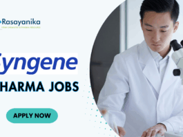 MSc Pharmaceutics Jobs at Syngene
