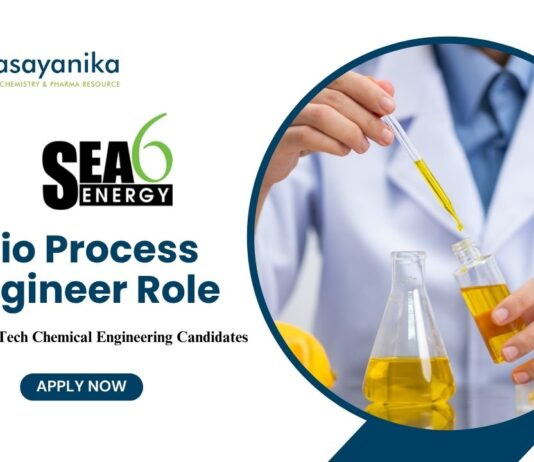 M Tech Chemical Engineering Job at Sea6 Energy | Apply Now for Bio Process Engineer Role