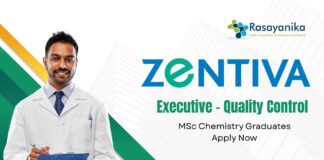 MSc Chemistry Jobs At Zentiva | Apply Now For The Executive – Quality Control Role