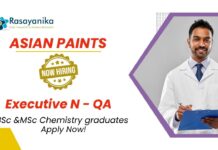 MSc Chemistry Jobs at Asain Paints | Apply Now For The Executive - Quality Assurance Role