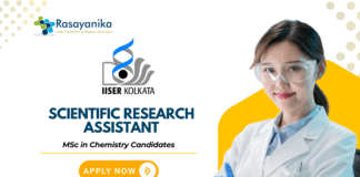MSc Chemistry Jobs at IISER Kolkata | Apply Now for Scientific Research Assistant Role