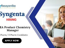 MSc Chemistry Jobs at Syngenta | Apply Now for AMEA Product Manager Role