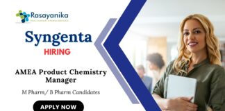 MSc Chemistry Jobs at Syngenta | Apply Now for AMEA Product Manager Role