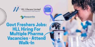 Govt Freshers Pharma Jobs at HLL - Attend Walk-In