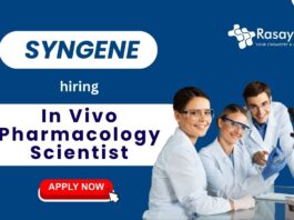 Syngene In Vivo Pharmacology Scientist hiring
