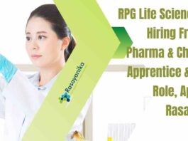 Freshers Pharma & Chem Job Vacancies at RPG Life Sciences Ltd