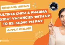 MSc Biotech & Biochem Latest Jobs at NIMHANS