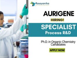 Organic Chemistry Job at Aurigene PhD Candidates Apply Now for the Specialist Role